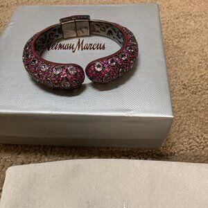 MCL (Matthew Campbell Laurenza) Enamel and Sapphire Cuff Bracelet